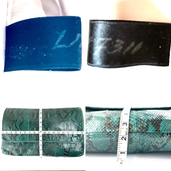 Rare Prada oversized clutch purse in genuine green python snakeskin leather nwot - Picture 15 of 16